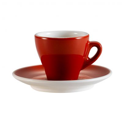 Cup & Saucer Set Red 3.5oz [Cup 2 3/4" I Saucer 4 7/8"]