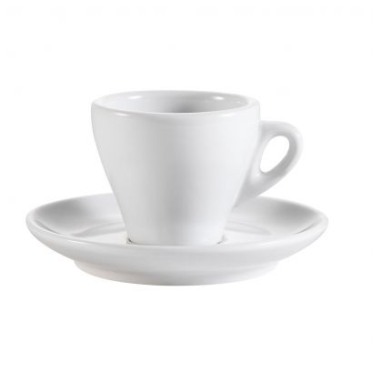 Cup & Saucer Set White 3.5oz [Cup 2 3/4" I Saucer 4 7/8"]