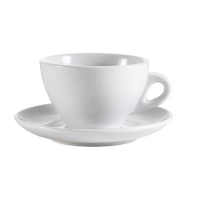 Cup & Saucer Set White 7.5oz [Cup 3 5/8" I Saucer 5 7/8"]