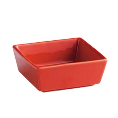 Square Bowl Red 5oz 3 1/2"