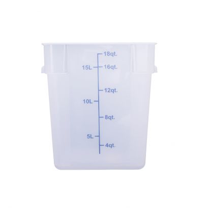 18QT Food Storage Container, Translucent