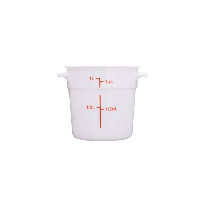 1QT Food Storage Container, White