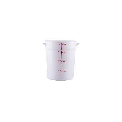 4QT Food Storage Container, White
