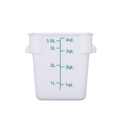 4QT Food Storage Container, White