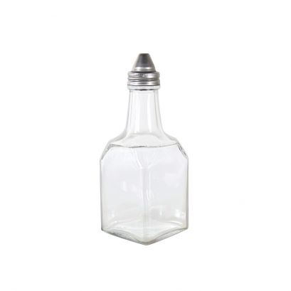 6oz Glass Oil/Vinegar Cruet W/ SS Pourer Cap