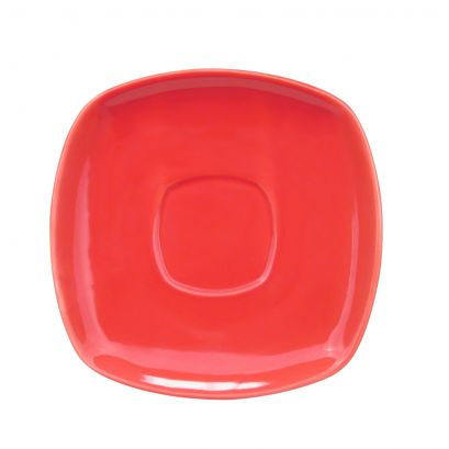 Square Saucer Red For KC-1-R 6"