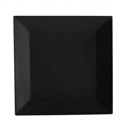 Square Plate Black 8"