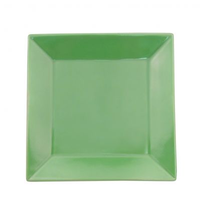 Square Plate Green 8"