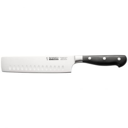 Schnell Nakiri Knife 7-1/4", Granton Edge