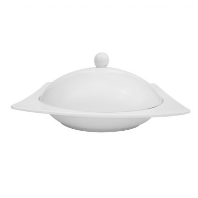 Square Pasta Bowl W/ Lid 24oz 12"