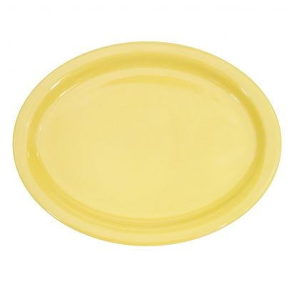 Oval Platter N.R. Yellow  11 1/2"