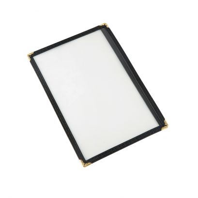 1-Pocket Menu Cover 8-1/2" x 5-1/2" Black