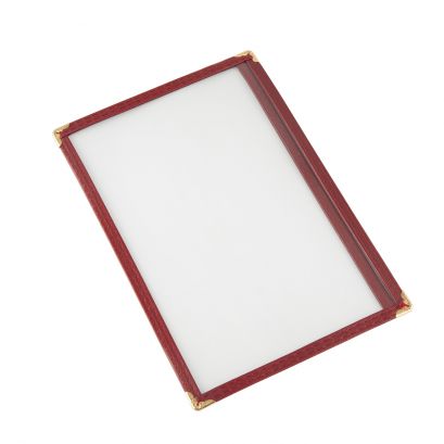1-Pocket Menu Cover 8-1/2" x 5-1/2" Burgundy