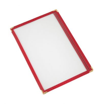 1-Pocket Menu Cover 8-1/2" x 5-1/2" Red