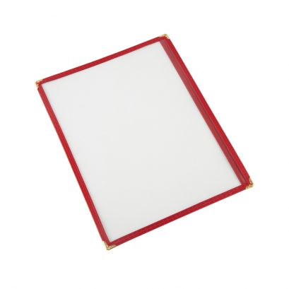 1-Pocket Menu Cover 8-1/2" x 11" Red
