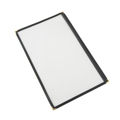 1-Pocket Menu Cover 8-1/2" x 14" Black