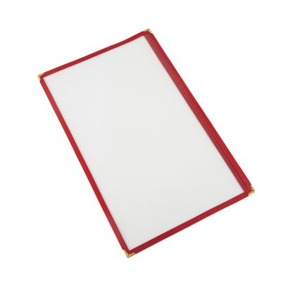 1-Pocket Menu Cover 8-1/2" x 14" Red
