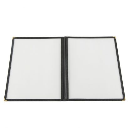 2-Pocket Menu Cover 8-1/2" x 11" Black