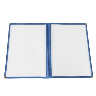 2-Pocket Menu Cover 8-1/2" x 11" Blue