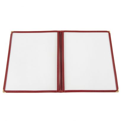 2-Pocket Menu Cover 8-1/2" x 11" Burgundy