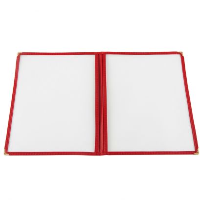 2-Pocket Menu Cover 8-1/2" x 11" Red