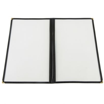 2-Pocket Menu Cover 8-1/2" x 14" Black