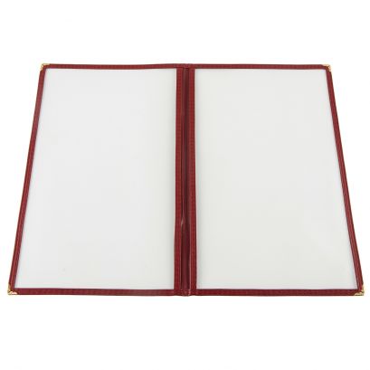 2-Pocket Menu Cover 8-1/2" x 14" Burgundy