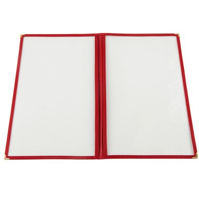 2-Pocket Menu Cover 8-1/2" x 14" Red