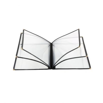 6-Pocket Menu Cover 8-1/2" x 11" Black
