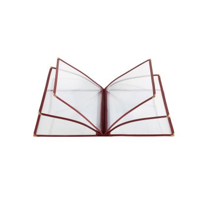 6-Pocket Menu Cover 8-1/2" x 11" Burgundy
