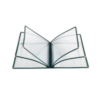 6-Pocket Menu Cover 8-1/2" x 11" Green