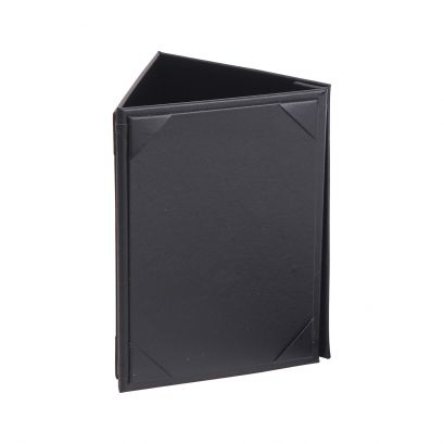 3-Panel Tent Menu Cover 5" x 7" Black