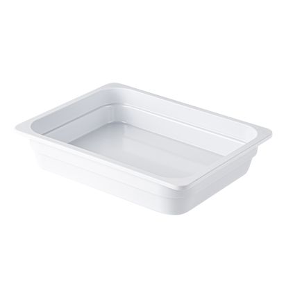 Buffet Pan Melamine White 1/3 Size 2-1/2" Deep