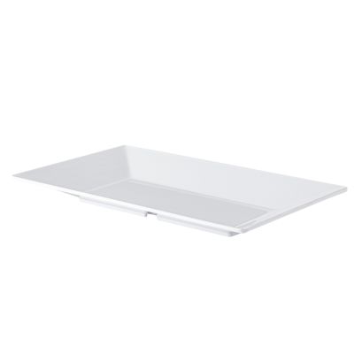 King Platter Rect. White 10"