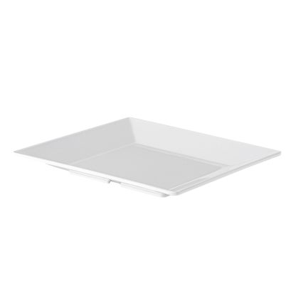 King Plate Square White 16"