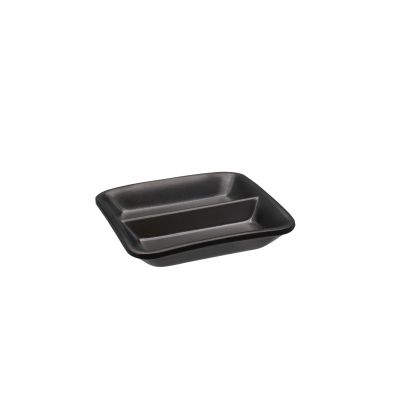 Sauce Dish Square 2-Compartment Matte Black 0.5oz x 2 3-1/8"