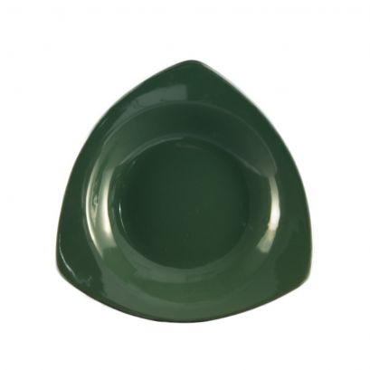 Triangular Pasta Bowl Green 22oz 10 1/2"