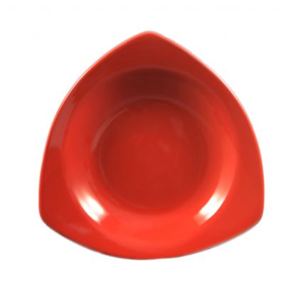 Triangular Pasta Bowl Red 22oz 10 1/2"