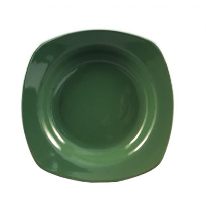 Square Pasta Bowl Green 22oz 11 1/2"