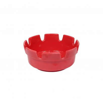 Ashtray Plastic 4"Dia Red 