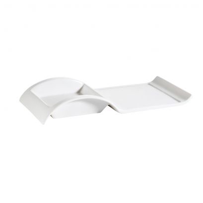 Rect. Platter W/ Square Holder For PLT-B6 12"