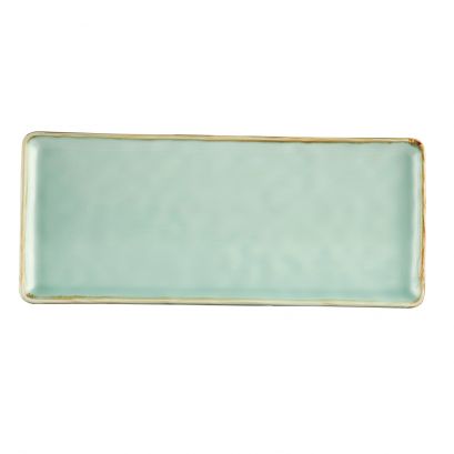 Rect. Platter Light Green 16"