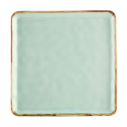 Square Plate Light Green 10"