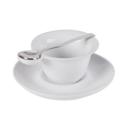 Cup 7oz & Saucer Set W/ Spoon [Cup 5 1/4" I Saucer 6 1/4"]