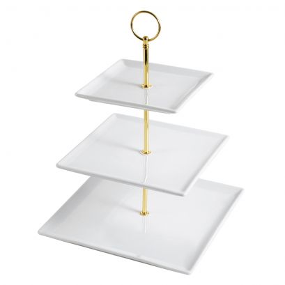 Square 3-Tier Serving Tray 10"