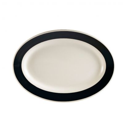 Oval Platter R.E. Black 10 3/8"