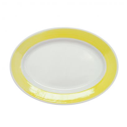 Oval Platter R.E. Yellow 12 1/2"