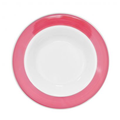 Rim Soup Plate 12oz Red 8 3/4"