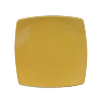 Square Flat Plate Yellow 11 7/8"