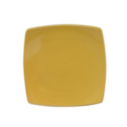 Square Flat Plate Yellow 6 7/8"